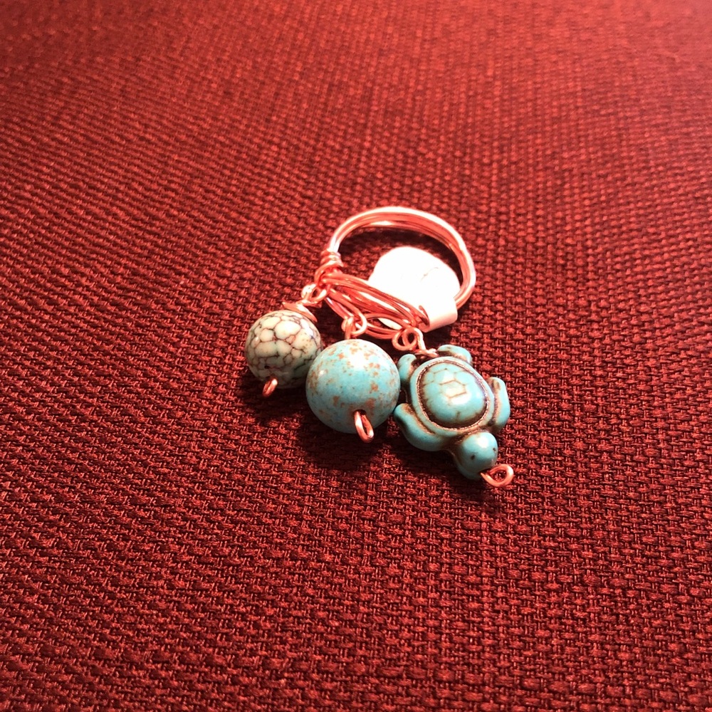 Hand made wire wrapped Ring Turquoise Stones 8